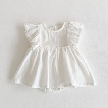 베블리 신생아 백일 돌 여아 아기옷 화이트 바디슈트 촬영룩 프링원피스슈트