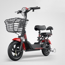 전기자전거 2인용 킥보드2인용 전동자전거 전동스쿠터 어린이안장, 60KM, 검은색