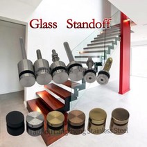 강화유리난간 손잡이 유리 난간대 304 316 스테인레스 스틸 프레임리스 블랙 난간 클램프 브래킷 계단 발코니용 스탠드 오프, 304 40-40