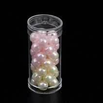 플라스틱 투명 원형 원통 상자 케이스, 납작 대