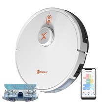 로봇청소기물걸레 NEATSVOR X600pro 6000pa 레이저 네비게이션 로봇 진공 청소기 APP 가상 벽 브레이크 포인트 청소 청소 영역 그리기 Mopping Wash, 영국, White, UK