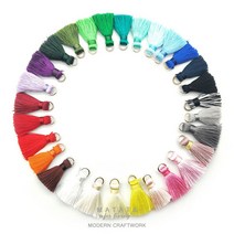 마크라메 비즈 악세사리 재료 미니 태슬 티니 타슬(24COLORS), 12.커피, 1개