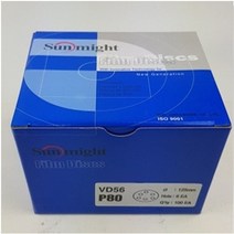태양연마 필름 5인치 6홀(100장)/ 원형사포, 120번