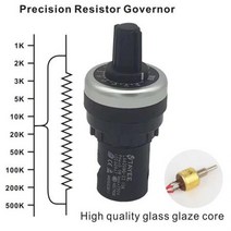 1K 2K 5K 10K LA42DWQ-22 인버터 속도 컨트롤 전위차계 조리개 22mm 오디오 컨디셔너 저항 {{상품코드}}, one option, 500K