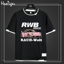 여름신상 포르쉐 Porsche RWB 와이드 964 순면 반팔 남녀 티셔츠 캐주얼 빅사이즈포함
