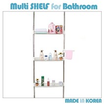 IQK501806기둥형 욕실 스텐 선반 3단 400, 1