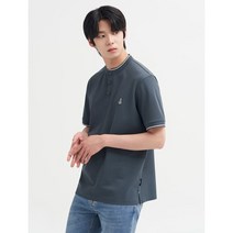 남성 빈폴 BCycle 애쉬 티핑 헨리넥 피케 티셔츠 BC2342C364