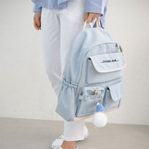 튼튼한 데일리 여성 백팩 블랙 스카이블루 아이보리 학생 캐주얼 대용량 플레이디
