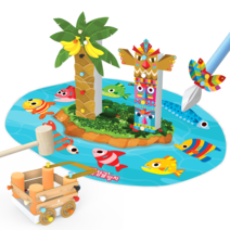 [키즈파이]뚝딱뚝딱 정글 망치 DIY 나무 못 장난감 낚시 집콕놀이 KIT 안전스티로폼