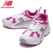 뉴발란스 키즈 운동화 신발 화이트 핑크 PV878AE 발 편한 주니어 어린이 초등 아동 여아 슈즈