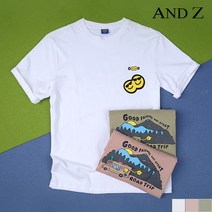 지오지아 앤드지 조구만 콜라보 프린트 오버핏 반팔 티셔츠 (BZB2TR1124_B)