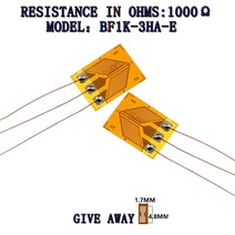 토크 센서 1개/몫 고정밀 하프 브리지 스트레인 게이지 BF1K-3HA-E 1000 옴/전단 토크 벨트 에나멜 와이어, 한개옵션0