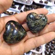 수석 천연석40-50g 천연 보석 심장 마다가스카르 공작 눈 녹색 Kambaba 재스퍼 화석 플레이 및 미네랄 선물, 01 1pcs