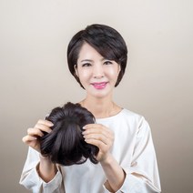 가발닷컴 볼륨메이커 인모믹스 여자정수리가발 탑커버, 자연갈색