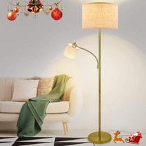 DLLT Tree Floor Lamp 3-Light Industrial Standing Lamp Modern 27W LED Reading Floor Lamp with Adjus, 03 Gold