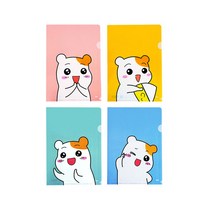 에비츄학용품_에비츄_L홀더_A4화일_엘홀더_클리어홀더_홀더화일, 블루