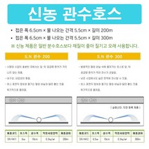한누리팜마트 신농 관수호스 분수호스 6.5cmx200m, 1개