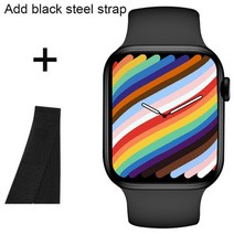 X8 Pro Max 스마트 워치 남성 여성 피트니스 팔찌 맞춤 다이얼 Smartwatch 블루투스 통화 시리즈 7 PK T900 W27, [01] X8s Pro max, [04] add black steel