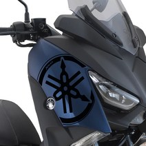 라인컷 야마하 XMAX 엑스맥스300 전년식 프론트 데칼 로고 스티커 XM-03, 흰색유광