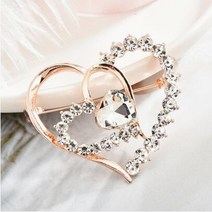 하트 브로치 레드 크리스탈 브로치 여성 의류 액세서리 러브 브로치 핀 금속 패션 주얼리 선물 도매