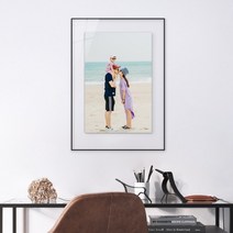 슬림 알루미늄 액자 B2, 샴페인골드, (고리)가로형, 액자만