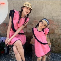 핑크 셔링 모녀 엄마딸 커플룩 여행 가족사진 촬영룩 패밀리룩 시밀러룩 돌잔치 단체티