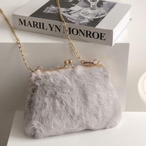 페이크퍼 프레임 클러치 크로스백 ba-60239c