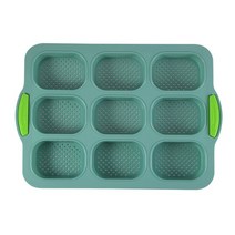 베이킹 오븐 Stomates 실리콘 베이킹 케이크 금형 Bakeware 식품 등급 파티 요리 도구 햄버거 빵 개, 12 Deep Green-B