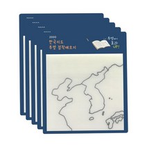 핑크풋 2000 한국지도 점착 메모지 30매, 투명, 21개