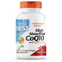 닥터스베스트 코큐텐 200 400mg 60캡슐 하이앱솔션 CoQ10 바이오페린