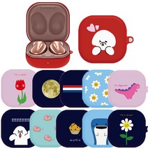 엔에스비비 갤럭시 버즈 라이브 소프트 젤리 케이스 귀여운/심플/디자인, 슈프림박스로고/그린, BUDS LIVE CASE