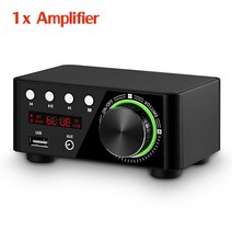 50w x 2 파워 앰프 보드 블루투스 호환 TPA3116 수신기 스테레오 홈 카 오디오 앰프 USB U-디스크 TF 뮤, 02 1x Black Amplifier