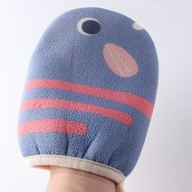마켓옥스 샤워볼 귀여운 샤워타월 샤워장갑, 물고기 타월, 블루
