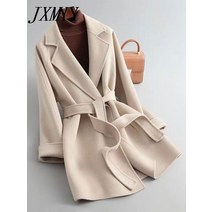 캐시미어 코트 여성 롱 헨드메이드 망토 롱 울 반 쥬크코트 100 모직 가을 겨 천