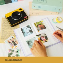 인스탁스 스퀘어 코닥 포토프린터 미니샷 레트로3 폴라 앨범, 일러스트북 스퀘어 - 민트