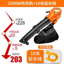 220v 낙엽 고출력 흡입기 먼지 청소 유선 송풍기, 2500W 일반 헤어 드라이어 + 10미터