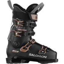 Salomon 살로몬 S/프로 알파 90 스키 부츠 - 2023 여성용 SALZA5L 168263, Black/Rose Gold/Metallic Silve, 23.5