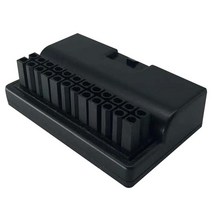 24-Pin Motherboard Power Connector Atx 24-Pin Female To Male 90° Right Angle Desktop Computer Mothe, 01 Black