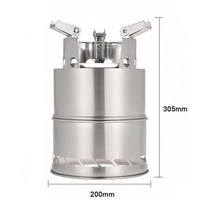 미니 캠핑 화목 난로 스텐 스토브 불멍 펠렛 화로대 우드 장작 차박 캠핑 불보기 버너야외 캠핑 장비 방풍 나무 스토브 용광로 분해 가능한 휴대용 피크닉 스토브 크로스 5, L