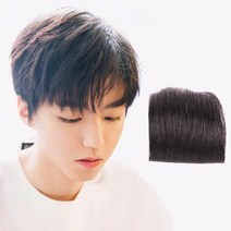 풍성한머리 남자부분앞머리 붙임머리 엠자이마 머리숱, 다크브라운