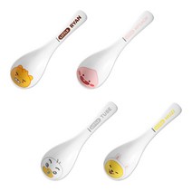 카카오프렌즈 도자기 우동 스푼 세라믹 수저 숟가락 4종, 카카오프렌즈4p