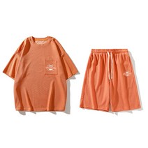 여름루즈핏티셔츠 23 캐주얼 룩 와이드 5부 소매 와플 오부바지 의류 A150TZ22038P60 4994110131