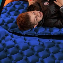 캠핑 두꺼운 푹신한 1인용 에어 이너매트 자충침대, 오렌지-매트+발펌프(3L), 오렌지-매트+발펌프(3L)