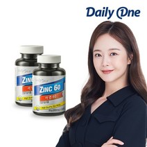 데일리원 아연 60 글루콘산 영양제 대용량 2통, 없음