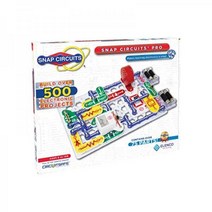 Snap Circuits Pro SC-500 전자 탐험 키트 - 500개 이상의 프로젝트 풀 컬러 매뉴얼(한글이 아닐 수 있음) 75개 + 스냅 회로 부품 STEM 교육용 장난감, Kit