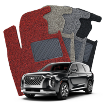 하이글로씨 팰리세이드 캘리그라피 VIP 코일매트 확장형 전차종 차량용 카매트, 일반형/레드/1+2열, /H402