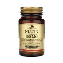 솔가 니아신 (비타민 B3) 100 mg 타블렛 무설탕 글루텐 프리, 100개입, 2개, 100정
