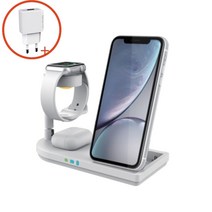 3in1 무선충전기 스마트폰 갤럭시워치5 버즈프로 동시충전 삼성기기, 애플블랙f5+18W충전기