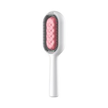 한타오 강아지 3in1 브러쉬 장모용 고양이 실리콘 빗 브러시, 핑크