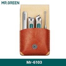 네일도구 네일셋트 네일킷트 MR.GREEN-휴대용 매니큐어 세트 페디큐어 키트 스테인레스 스틸 손톱깎이 도구 여행 미용 케이스 선물 상자 손톱 가위, 03 Mr-6103